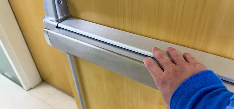 Installing a Push Bar on a Door Sun Valley